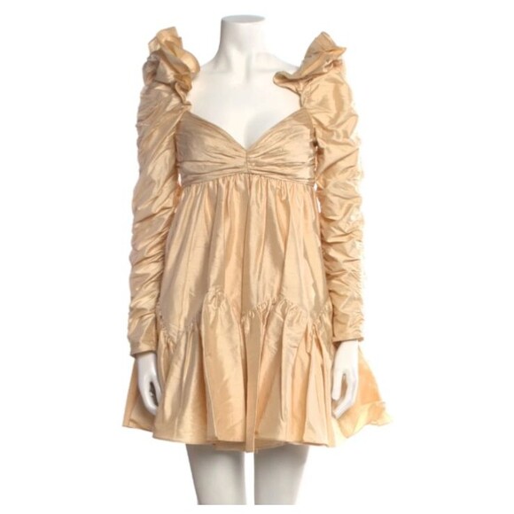 Zimmermann Kaleidoscope Silk Ruched Babydoll Mini Dress size 2/US 8 Sweetheart